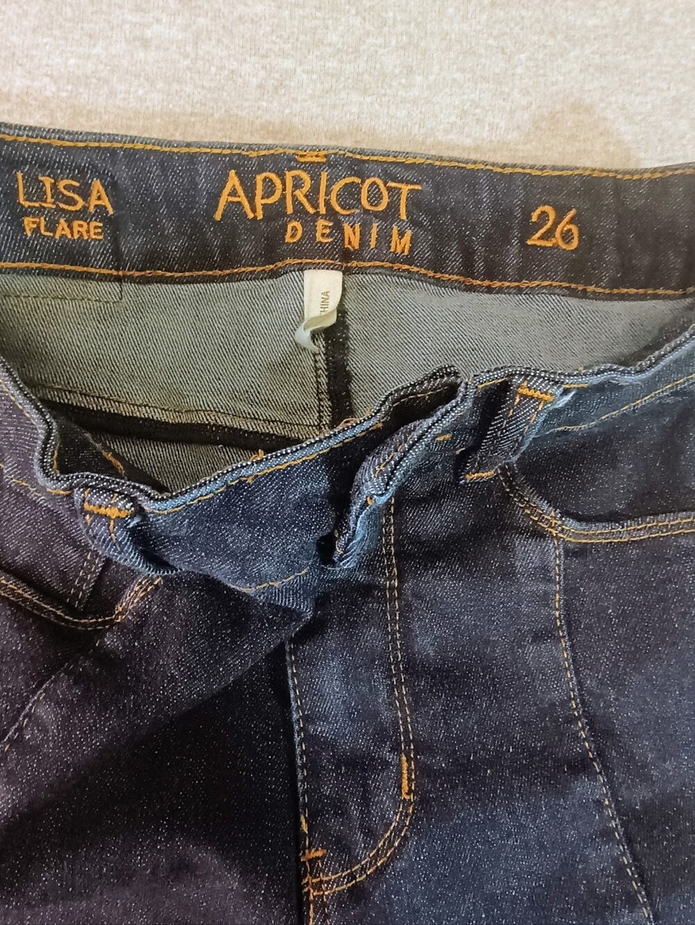 APRICOT Women's Size 26 Regular Dark Blue Flare High-Rise Jeans - Picture 9 of 9